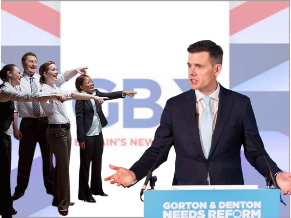 Reform 's Matt Goodwin on the receiving end of GB News laughter