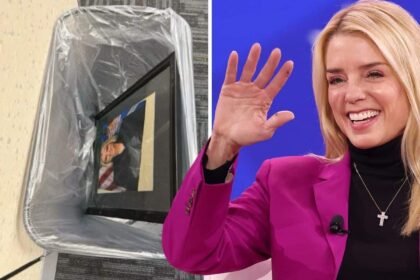 Pam Bondi has literally been tossed in the trash