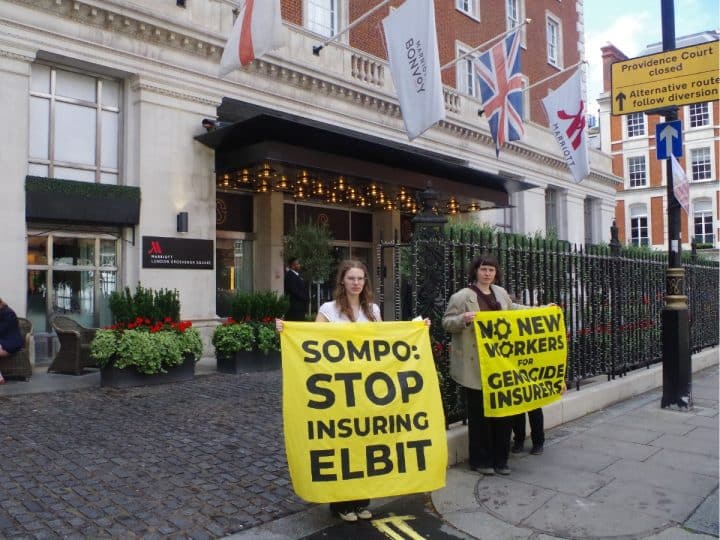 Read more about the article Student protesters defy event boss to expose arms insurance cover-up